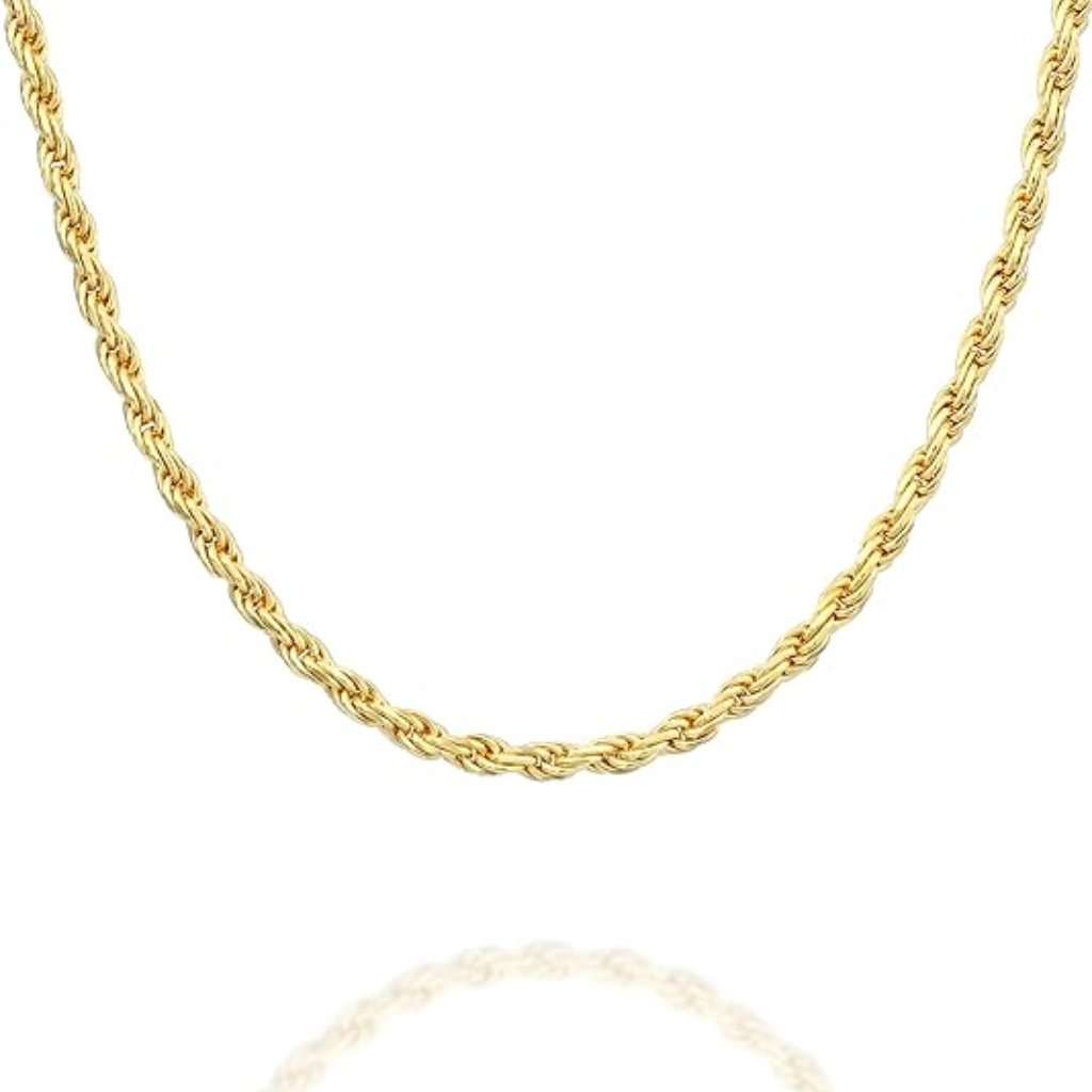Pavoi Italian Solid 925 Sterling Silver 22k Gold Plated Chain Necklaces 19$
